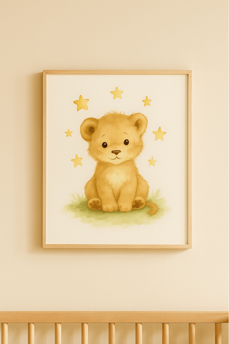 Lion Cub Poster - Digital Download - Baby Cuddle Me