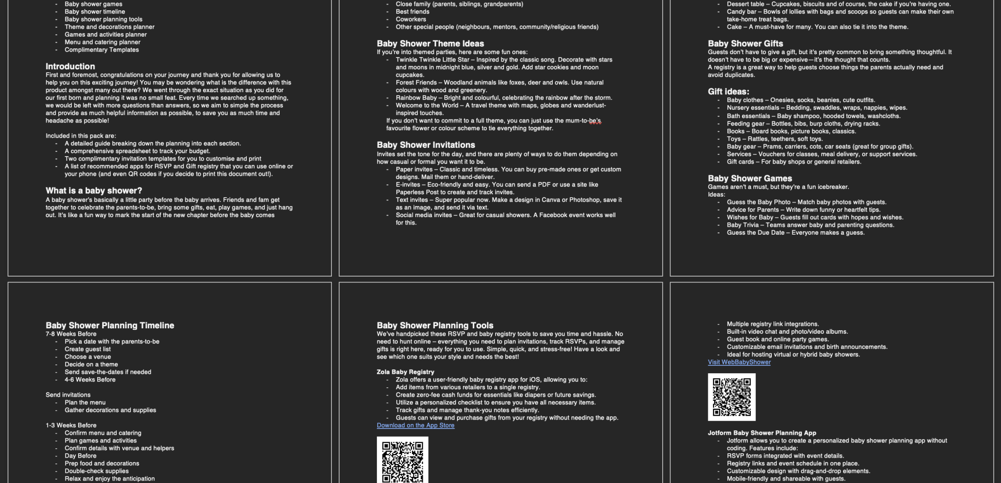 Baby Shower Complete Planning Pack - Digital Download - Baby Cuddle Me