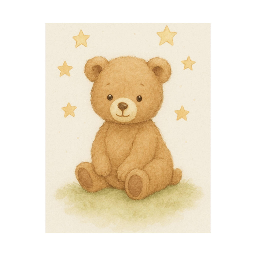 Teddy Bear Poster, Nursery Decor, Baby Shower Gift, Cute Animal Art Print, Kids Room Wall Art - Baby Cuddle Me