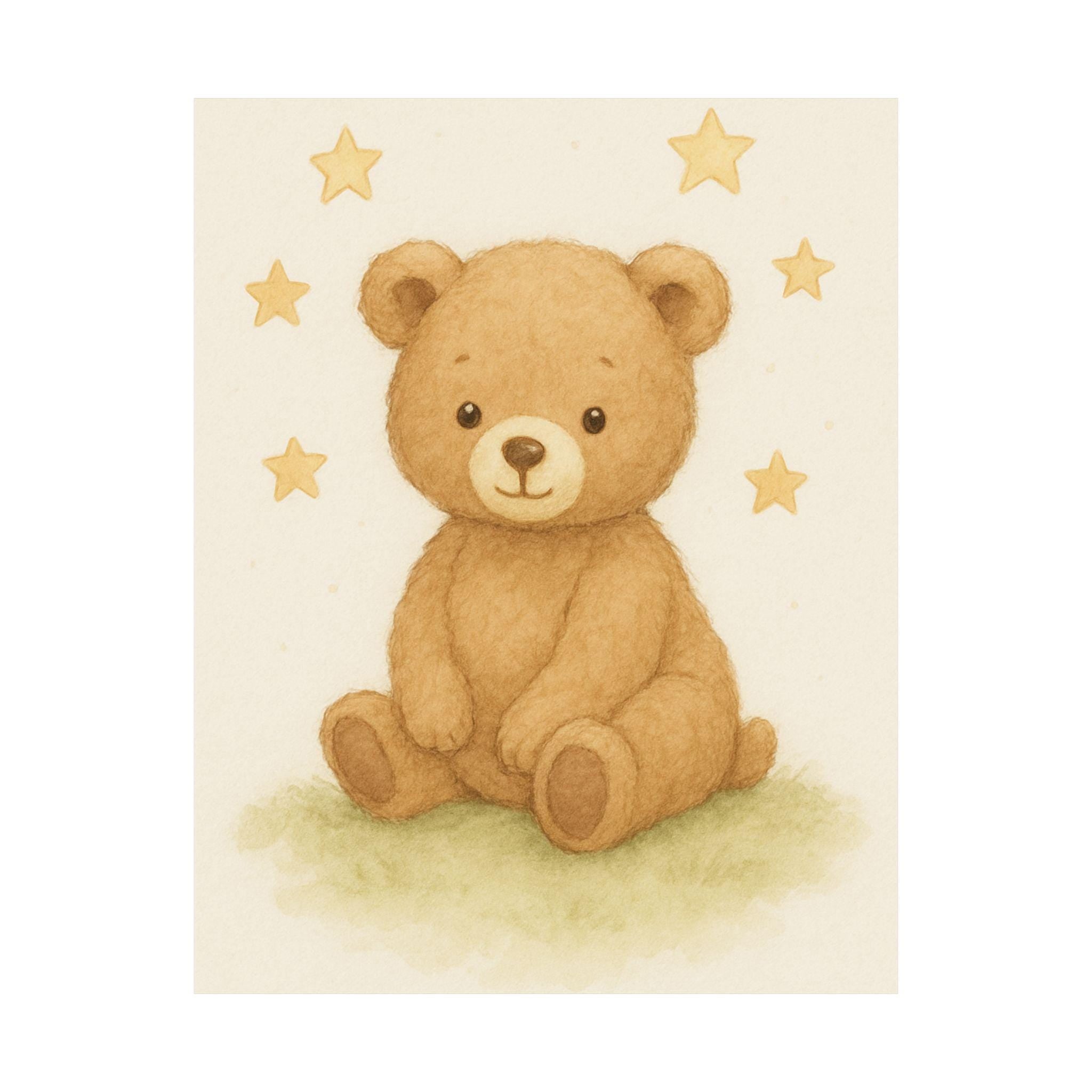 Teddy Bear Poster, Nursery Decor, Baby Shower Gift, Cute Animal Art Print, Kids Room Wall Art - Baby Cuddle Me