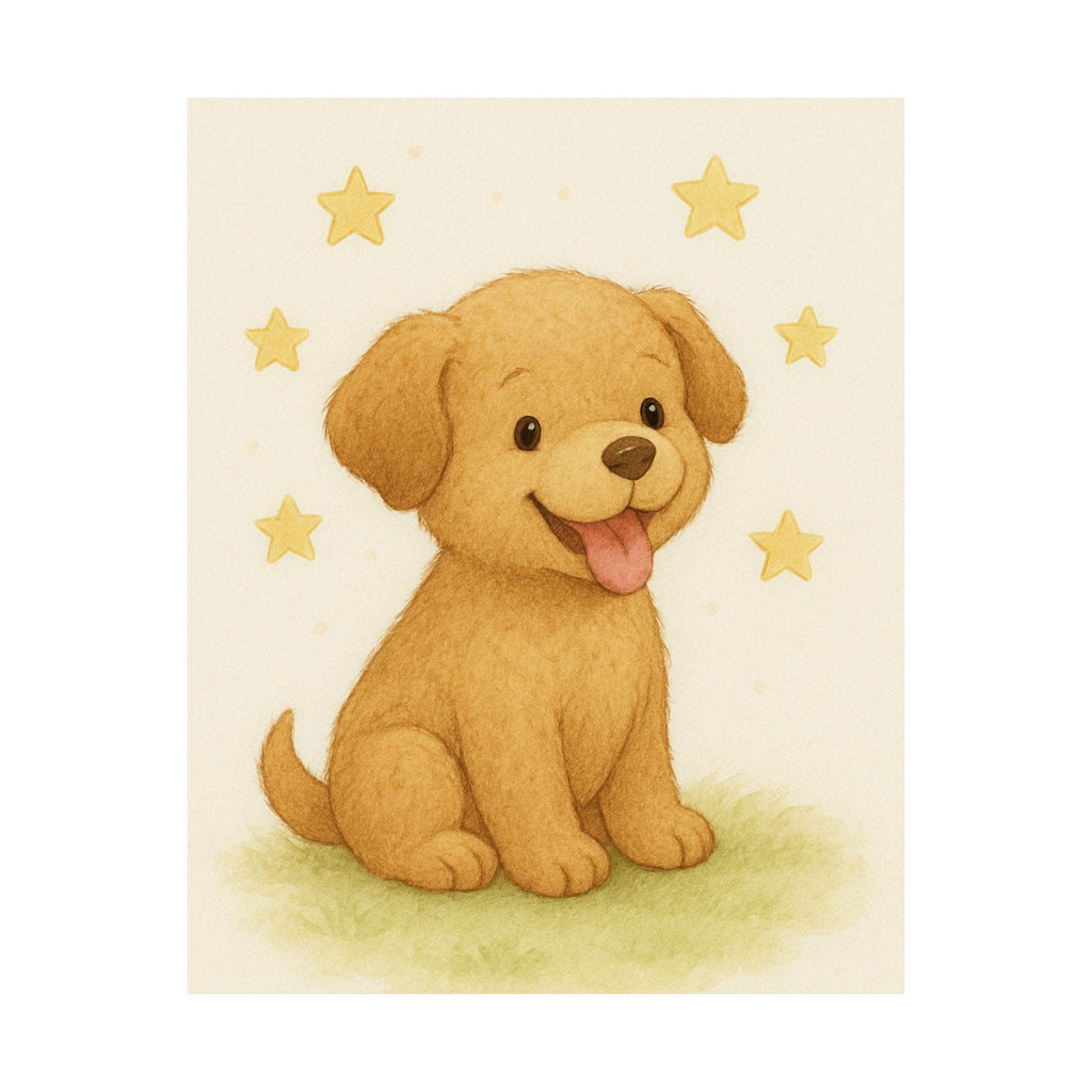 Puppy Bear Poster, Nursery Decor, Baby Shower Gift, Cute Animal Art Print, Kids Room Wall Art - Baby Cuddle Me