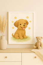 Puppy Bear Poster, Nursery Decor, Baby Shower Gift, Cute Animal Art Print, Kids Room Wall Art - Baby Cuddle Me
