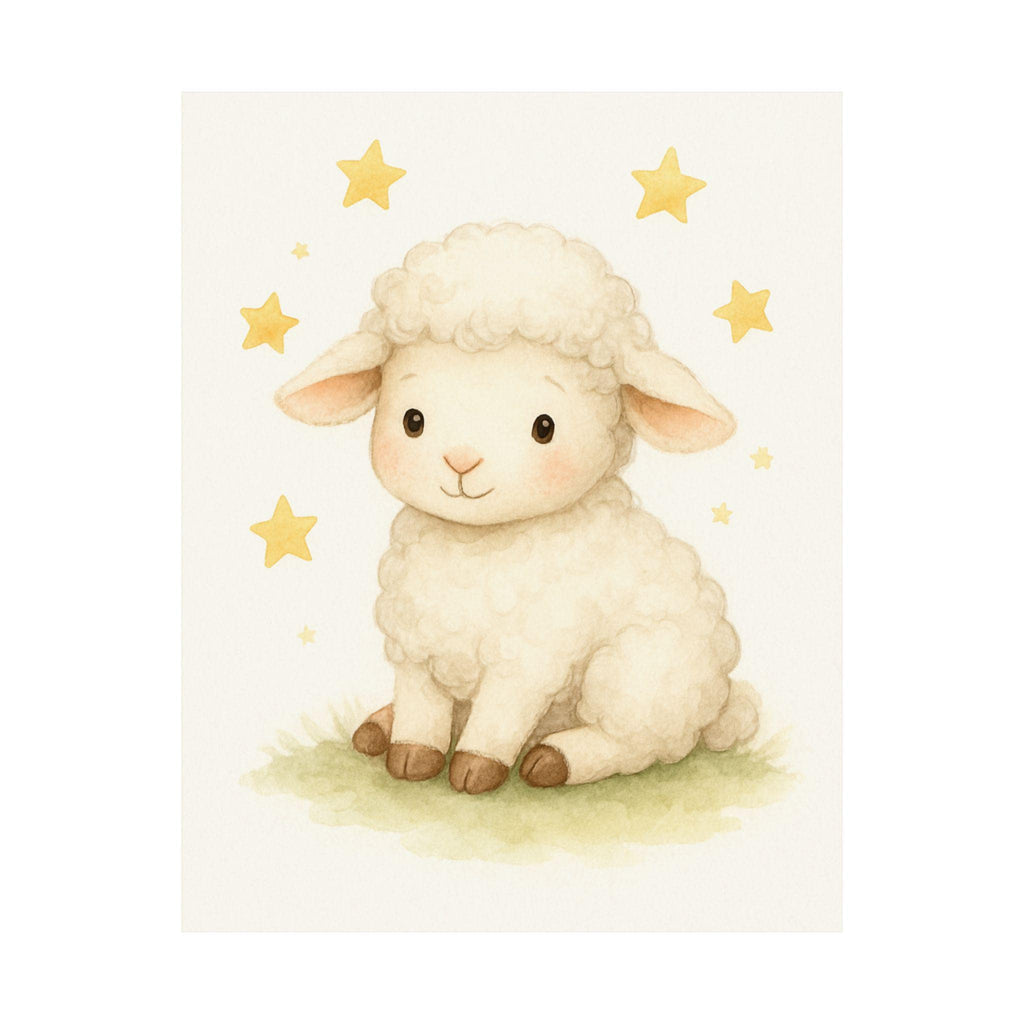 Lamb Poster, Nursery Decor, Baby Shower Gift, Cute Animal Art Print, Kids Room Wall Art - Baby Cuddle Me