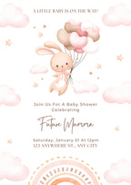 Dreamy Pink Baby Shower Invitation - Digital & Printable Download - Baby Cuddle Me